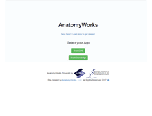 Tablet Screenshot of anatomyworks.org